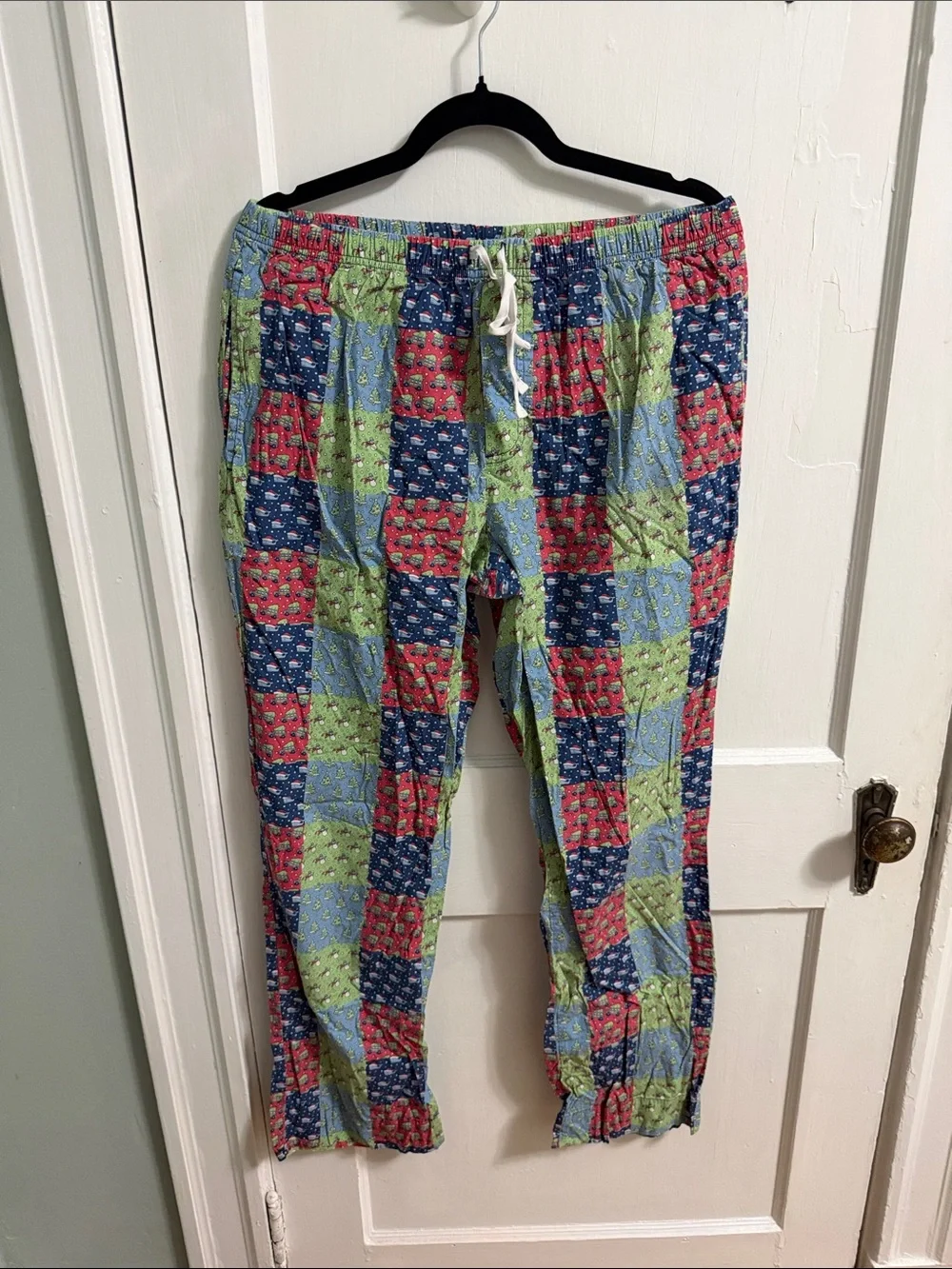 Vineyard Vines Patchwork-Print Lounge Pants in Blue, Red & Green